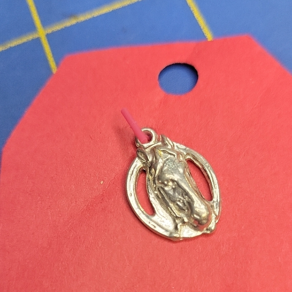 Silver Tone Horse Head Pendant